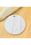 Tabla Marmol Circular Blanco