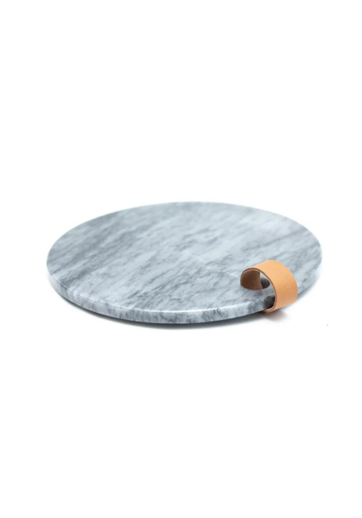 Tabla Marmol Circular Gris
