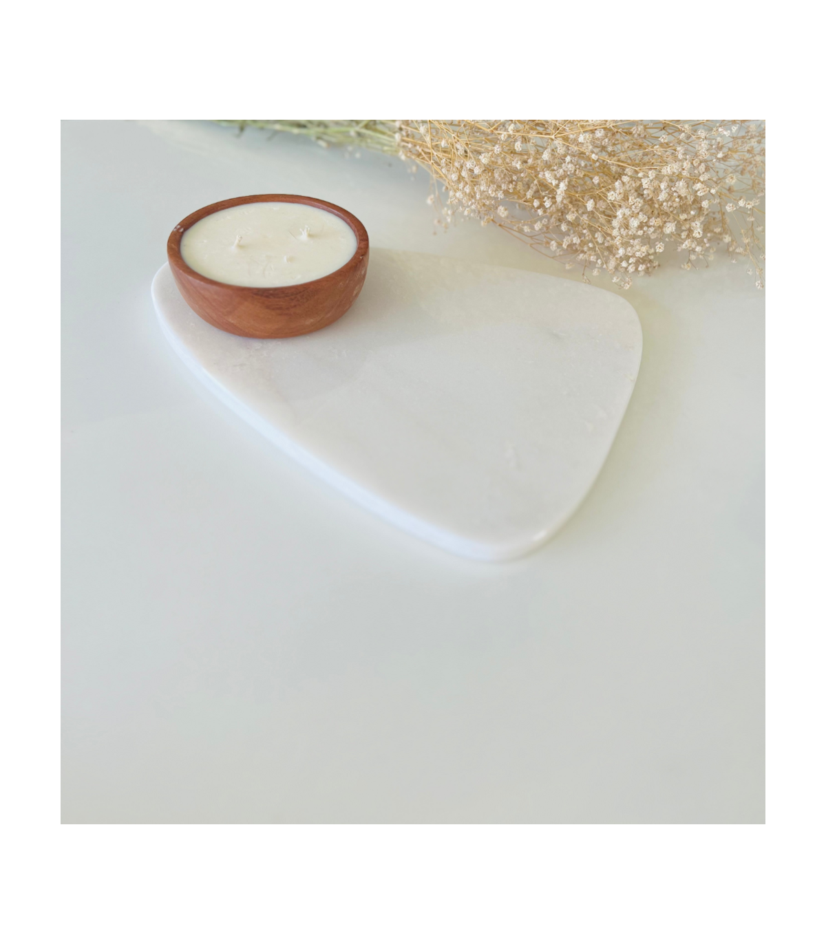 Tabla Marmol Triangular Blanca