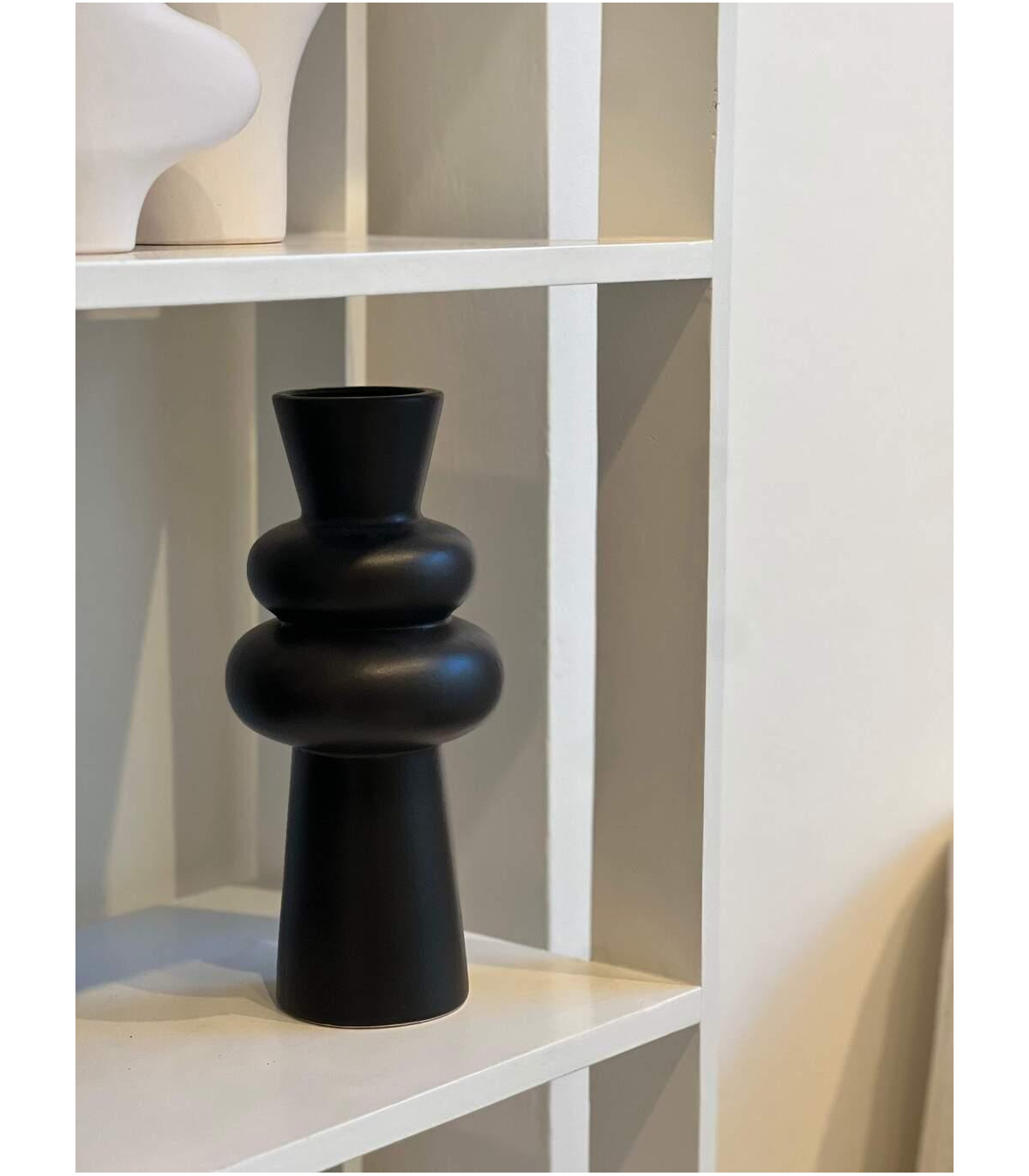 Florero Broadway Negro Minimalista