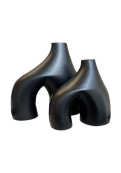 Florero Clark Black "l" Diseño Moderno