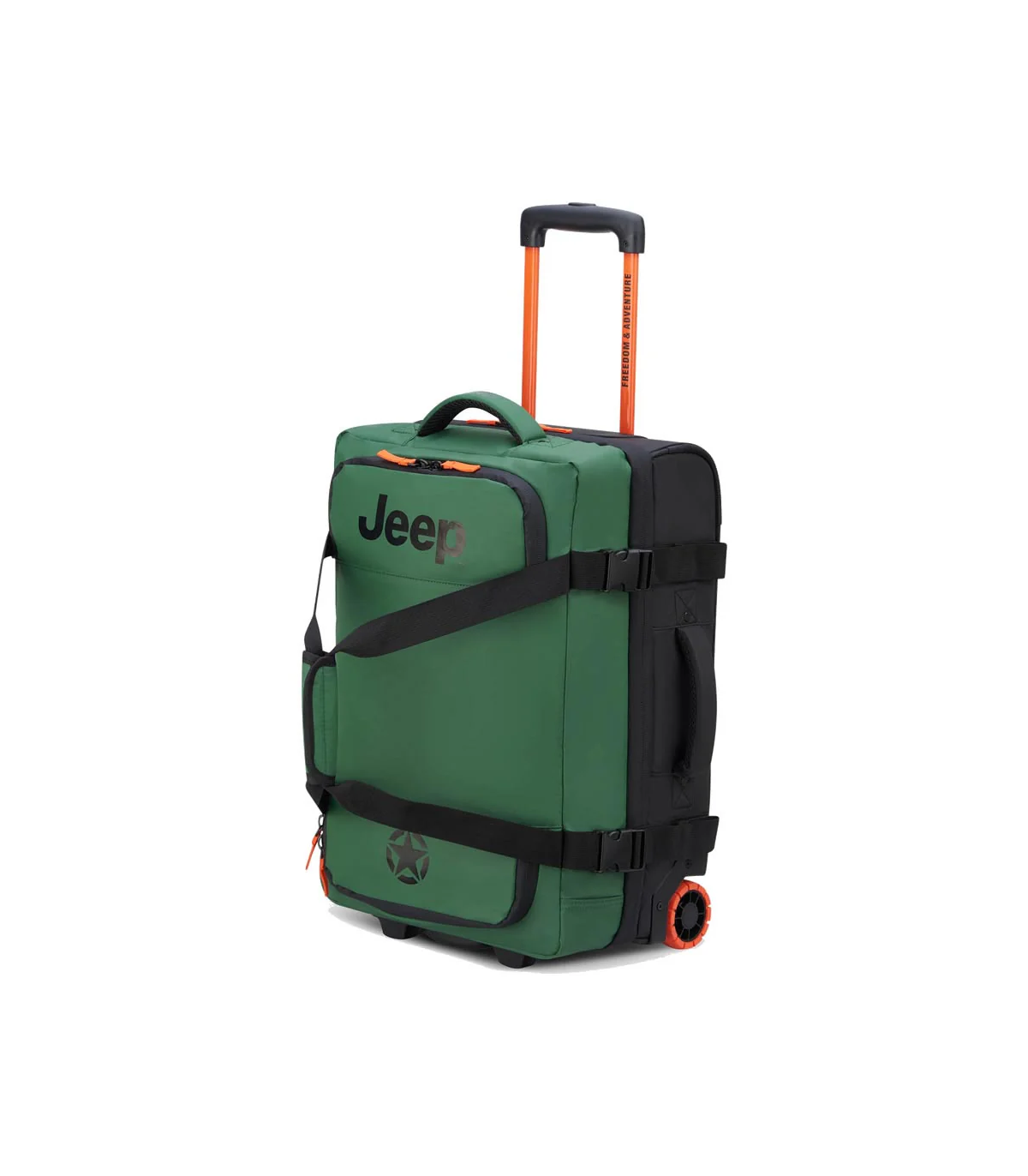 Bolso De Cabina Con Carro Impermeable 55 Cm. Jeep By Delsey 5a - Verde