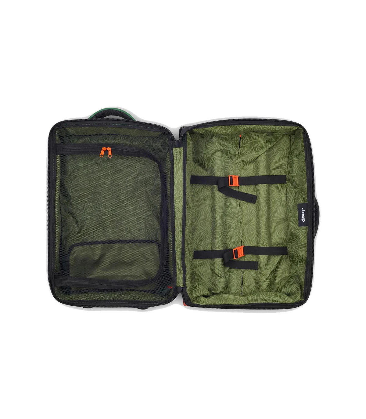Bolso De Cabina Con Carro Impermeable 55 Cm. Jeep By Delsey 5a - Verde