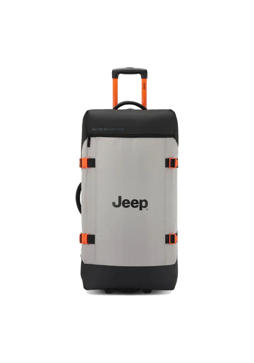 Bolso Grande Con Carro 82 Cm Jeep By Delsey 7c - Gris Plata