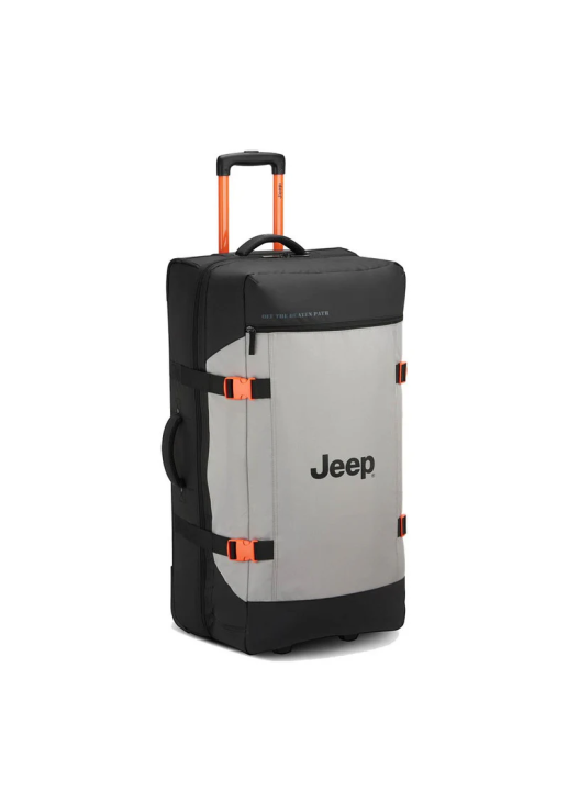 Bolso Grande Con Carro 82 Cm Jeep By Delsey 7c - Gris Plata