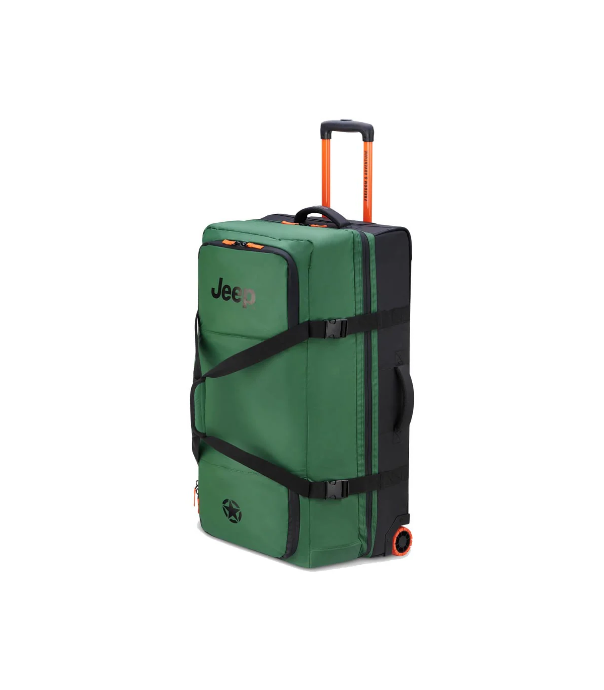Bolso Grande Con Carro Impermeable 82 Cm Jeep By Delsey 5a - Verde