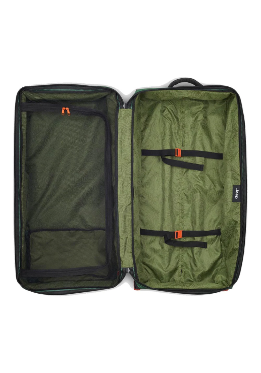 Bolso Grande Con Carro Impermeable 82 Cm Jeep By Delsey 5a - Verde