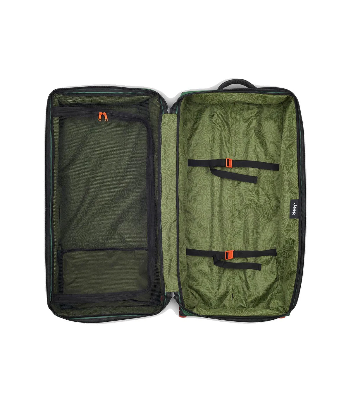 Bolso Grande Con Carro Impermeable 82 Cm Jeep By Delsey 5a - Verde