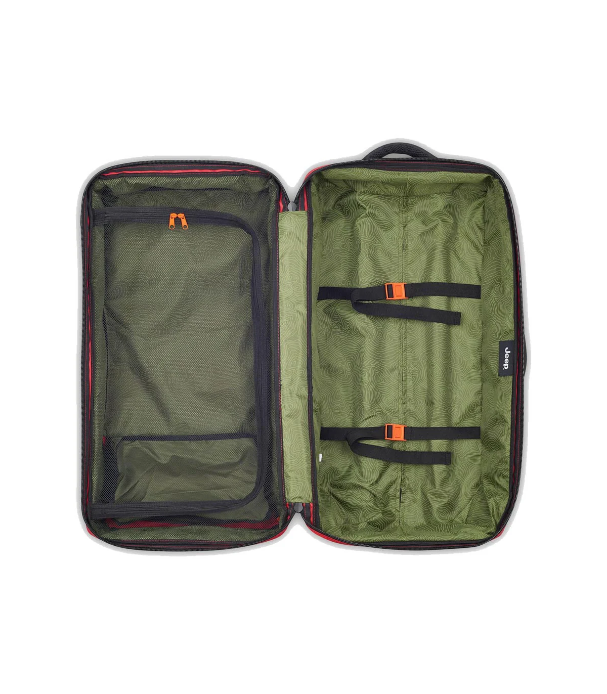 Bolso Mediano Impermeable 73 Cm. Jeep By Delsey 6b - Rojo