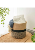 Canasto Lour Negro Y Beige Multiuso