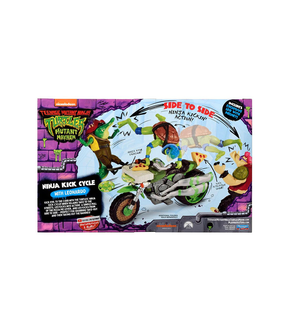 Tortugas Ninja Película | Figura Con Moto Ninja Cycle