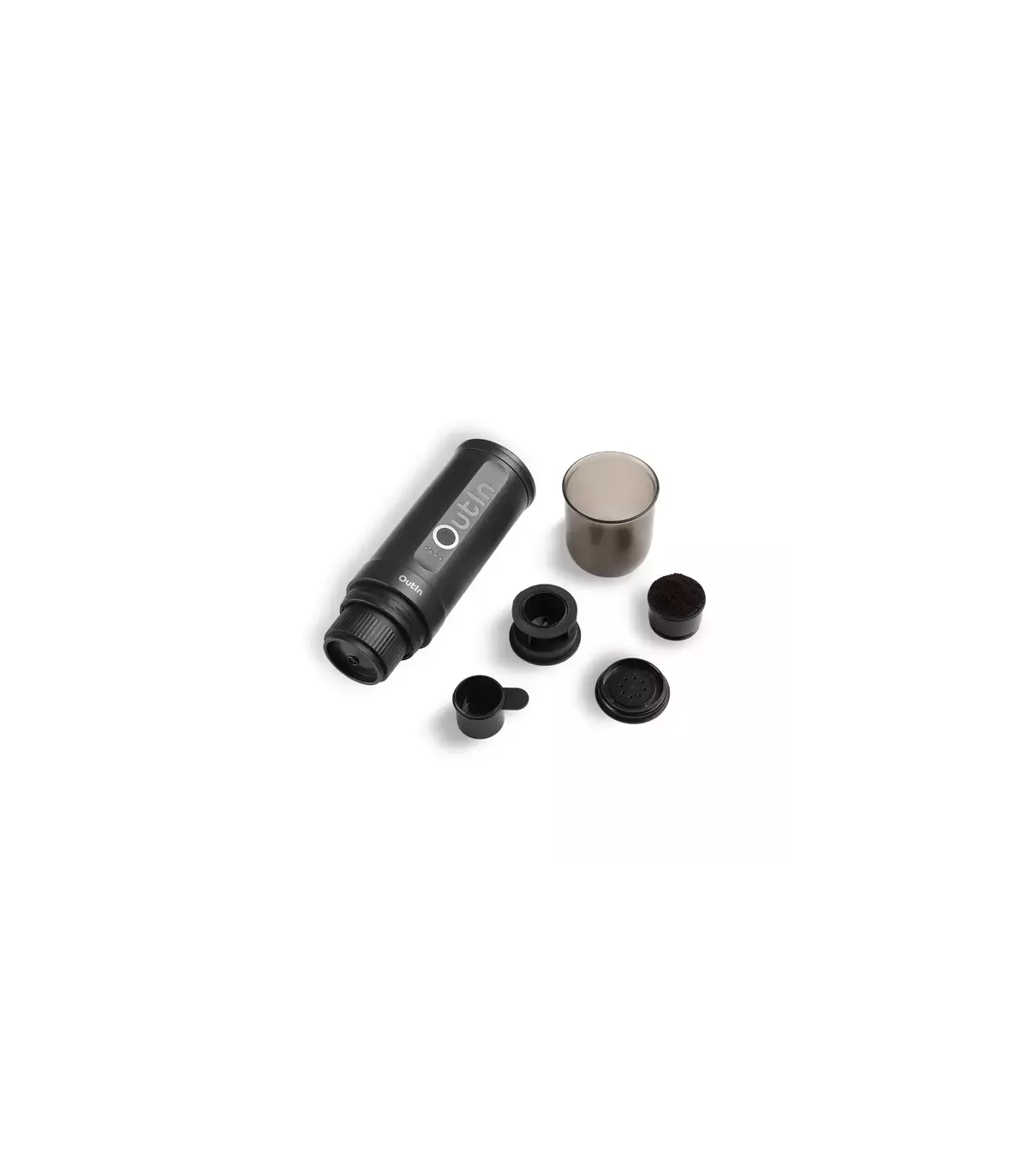 Nano Kit De Viaje | Gris Espacial | Cafetera Portátil + Estuche