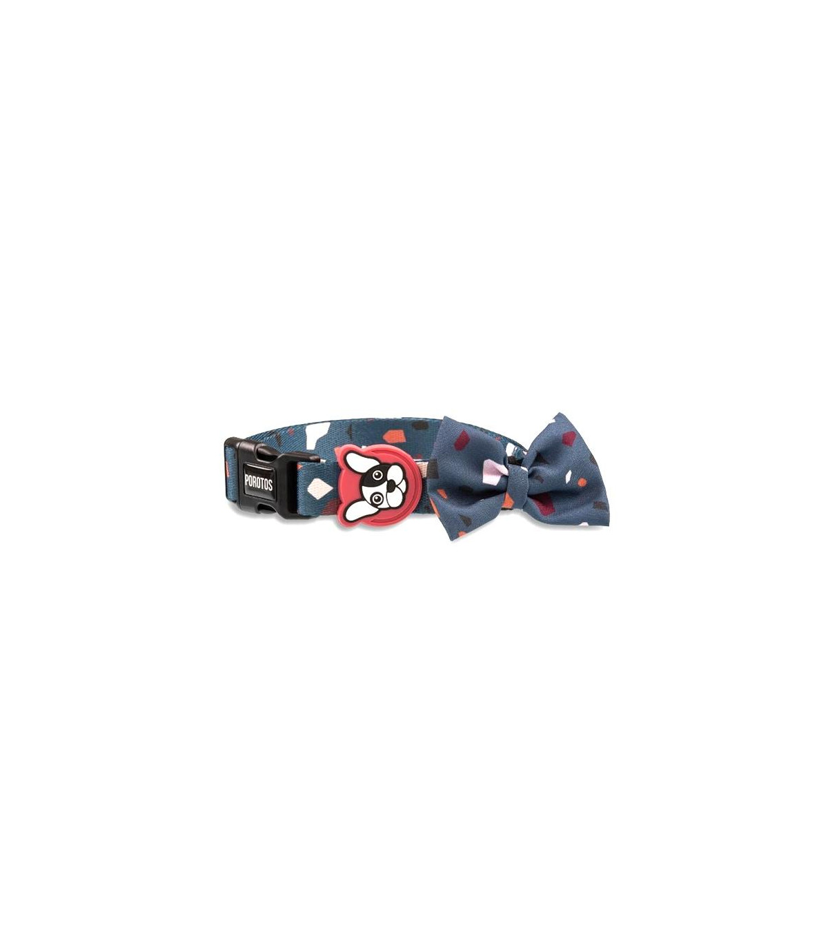 Collar Con Moño Rocky Azul (acero) M