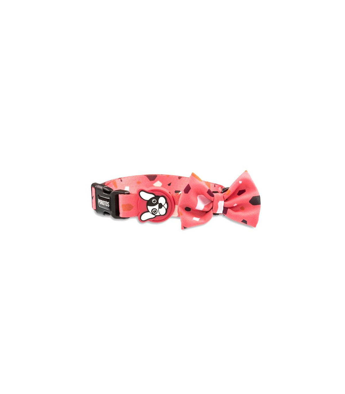 Collar Con Moño Rocky Rosa L