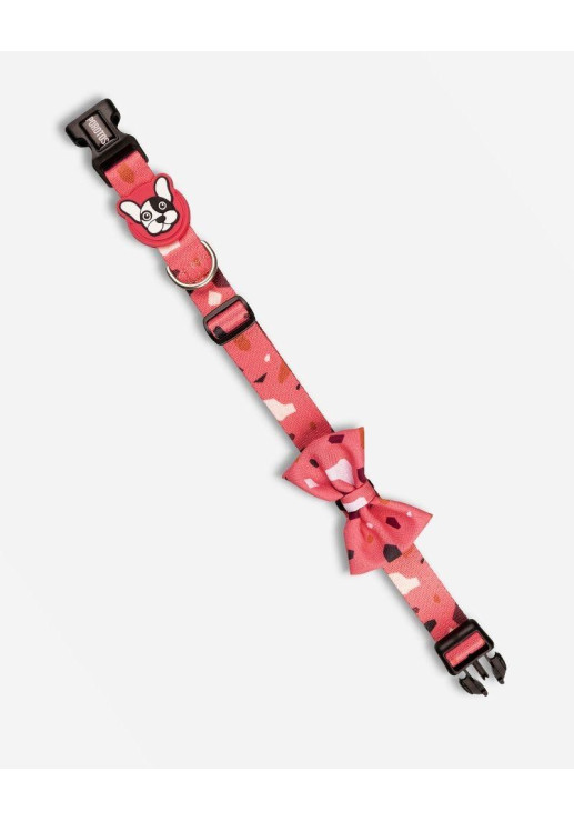 Collar Con Moño Rocky Rosa L