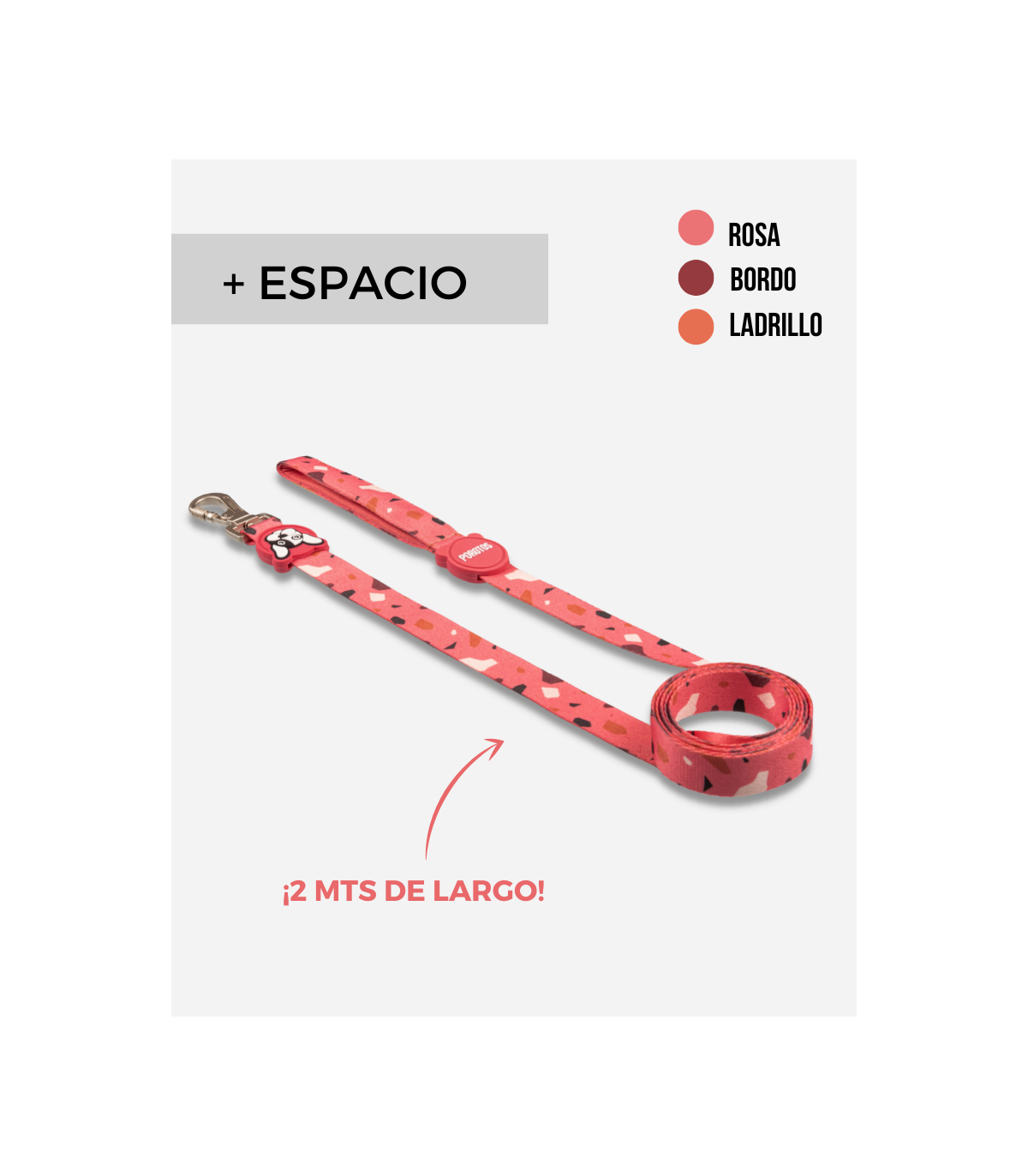 Correa Estándar Rocky Rosa * 2 Mts S