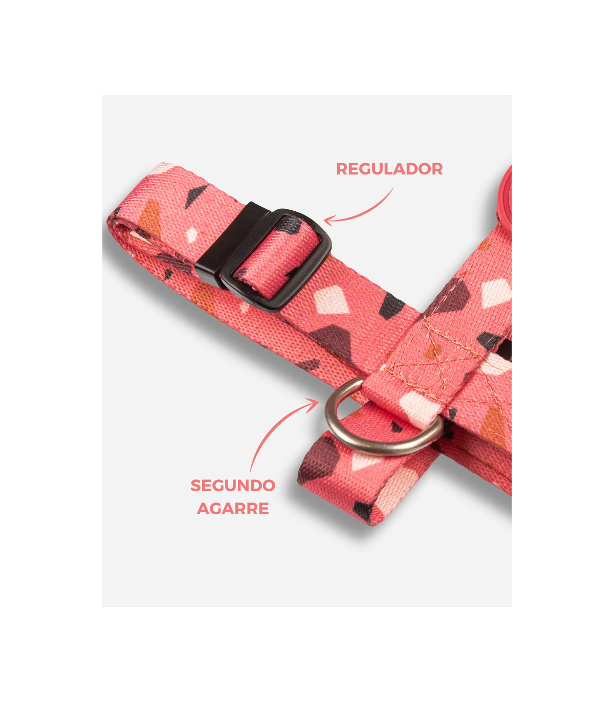 Pretal Doble Agarre Rocky Rosa S