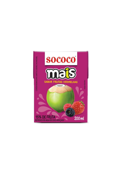 Agua De Coco Frutos Rojos - 200 Ml