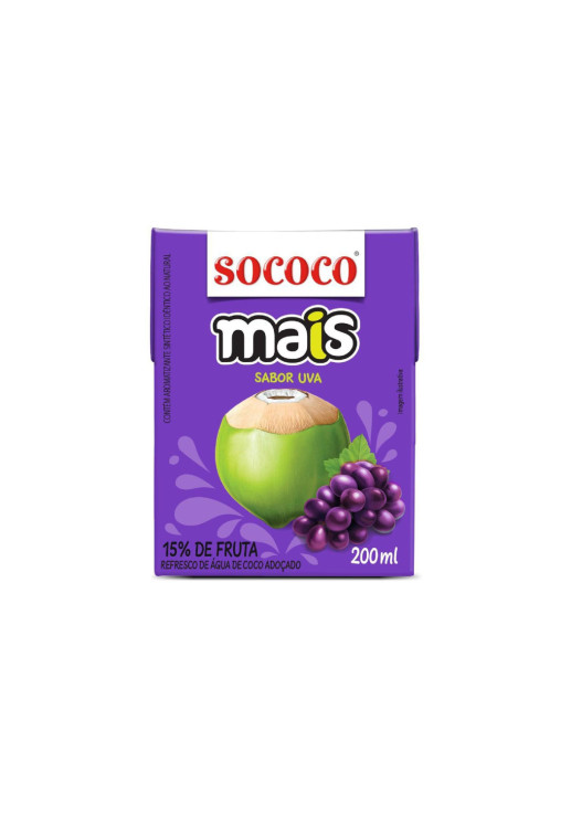 Agua De Coco Uva - 200 Ml