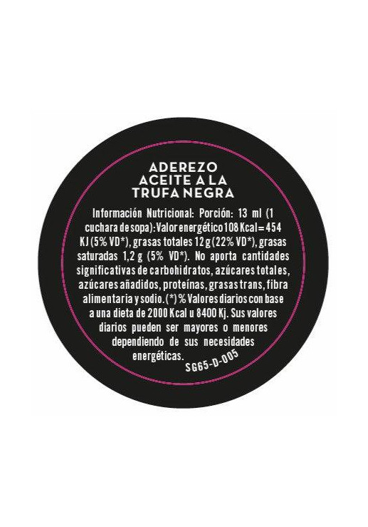 Aceite A La Trufa Negra - 70 Ml