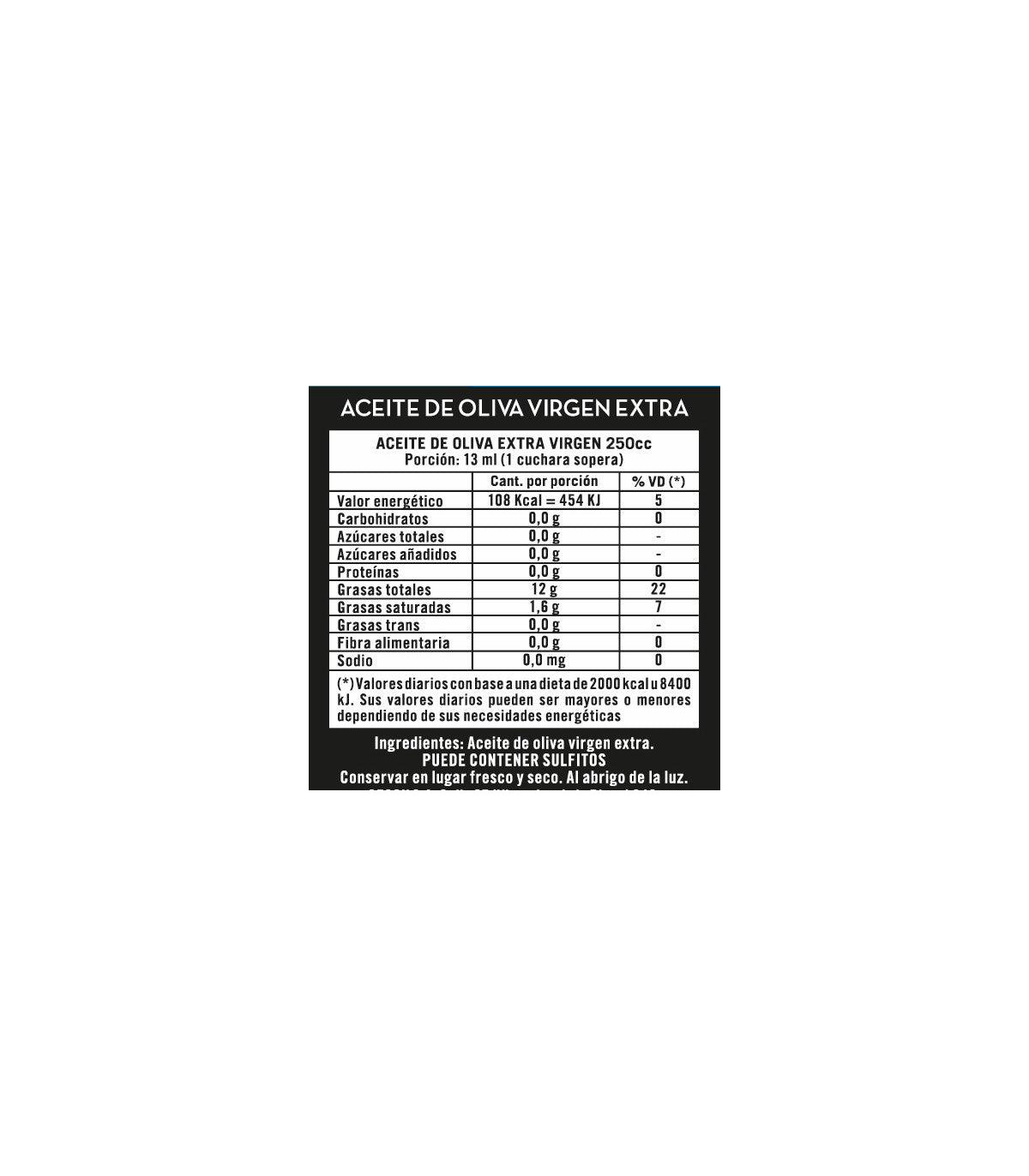 Aceite De Oliva Extra Virgen - 250 Ml