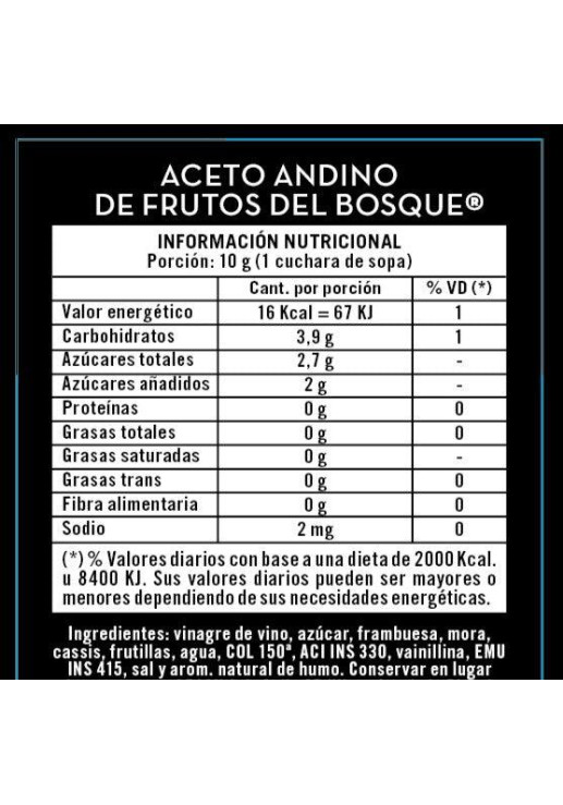 Aceto Andino - 1000 Ml