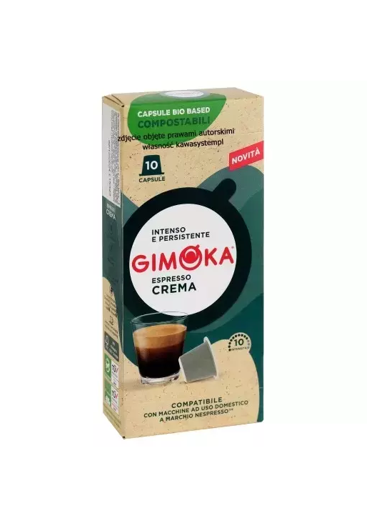 Espresso Crema Biodegradable X 10 Nespresso Compatible Gimoka