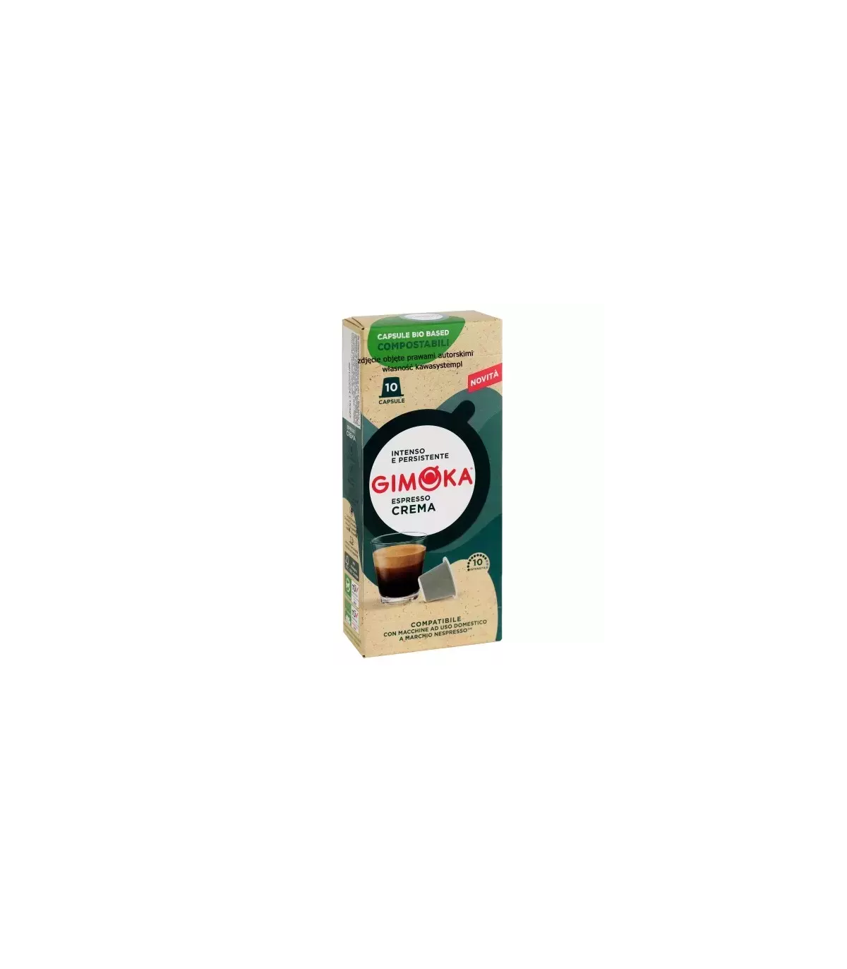 Espresso Crema Biodegradable X 10 Nespresso Compatible Gimoka