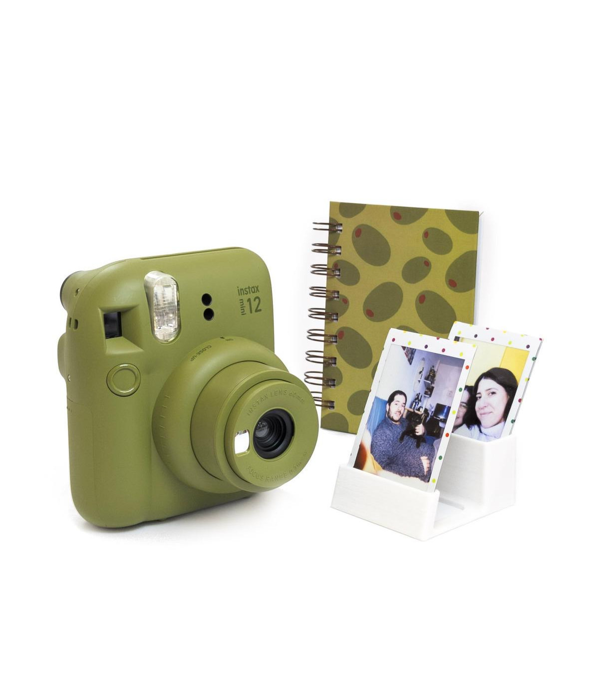 Camara Instantánea Instax Fujifilm Mini 12 Oliva Kit + Accesorios + 3 Cuotas Sin Interés!