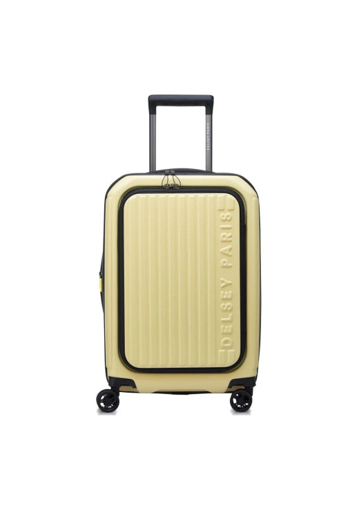 Valija De Cabina Rígida Con Tapa Frontal 55 Cm. Securitime - Amarillo