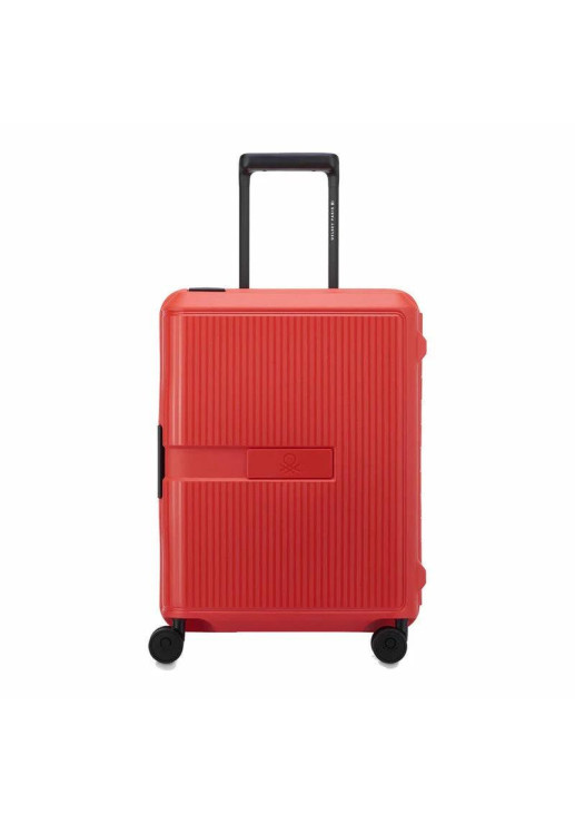 Valija De Cabina Slim Expandible 55cm. Benetton Color Block By Delsey - Rojo