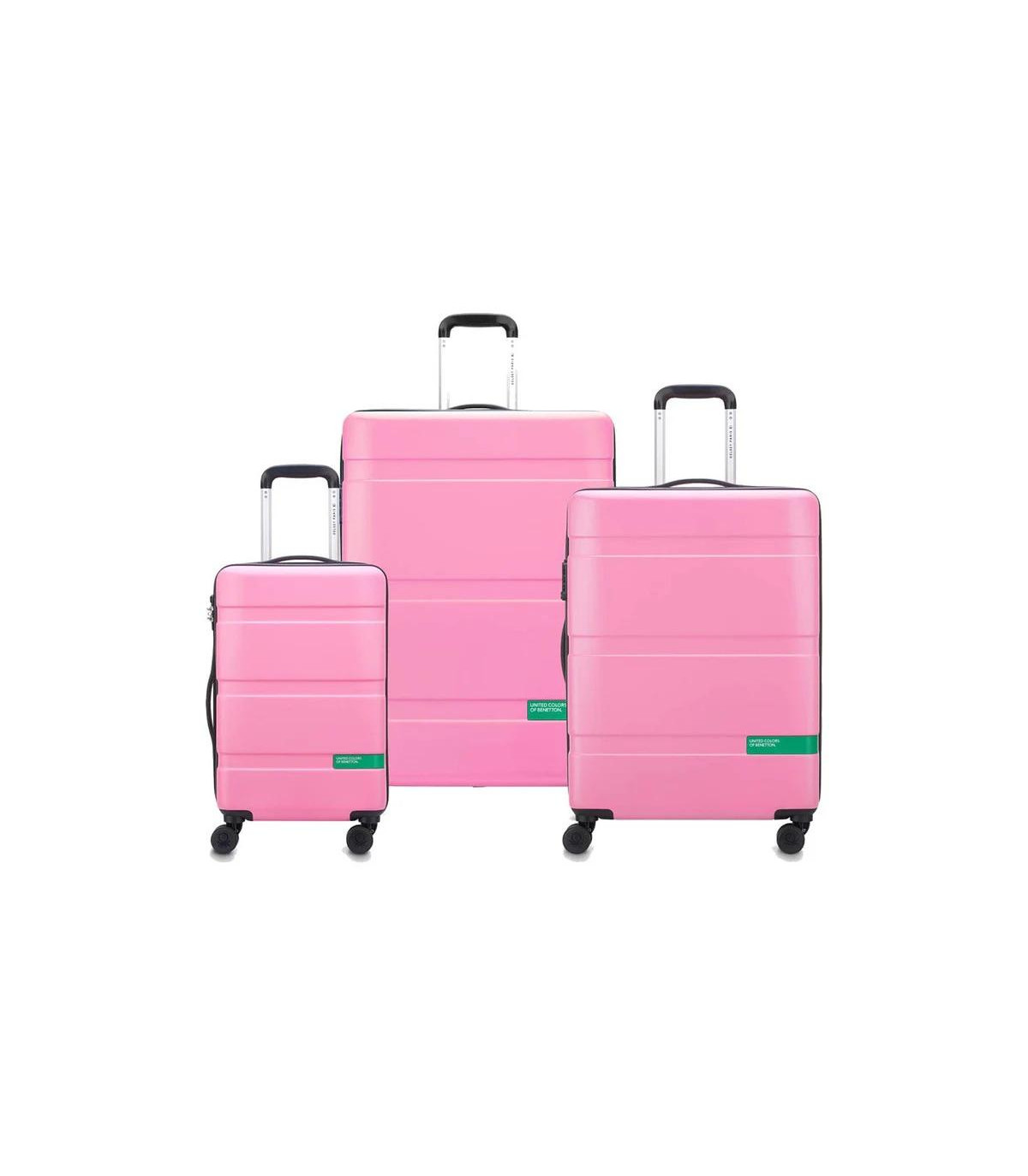 Set De 3 Valijas Now Hardside By Benetton - Rosa