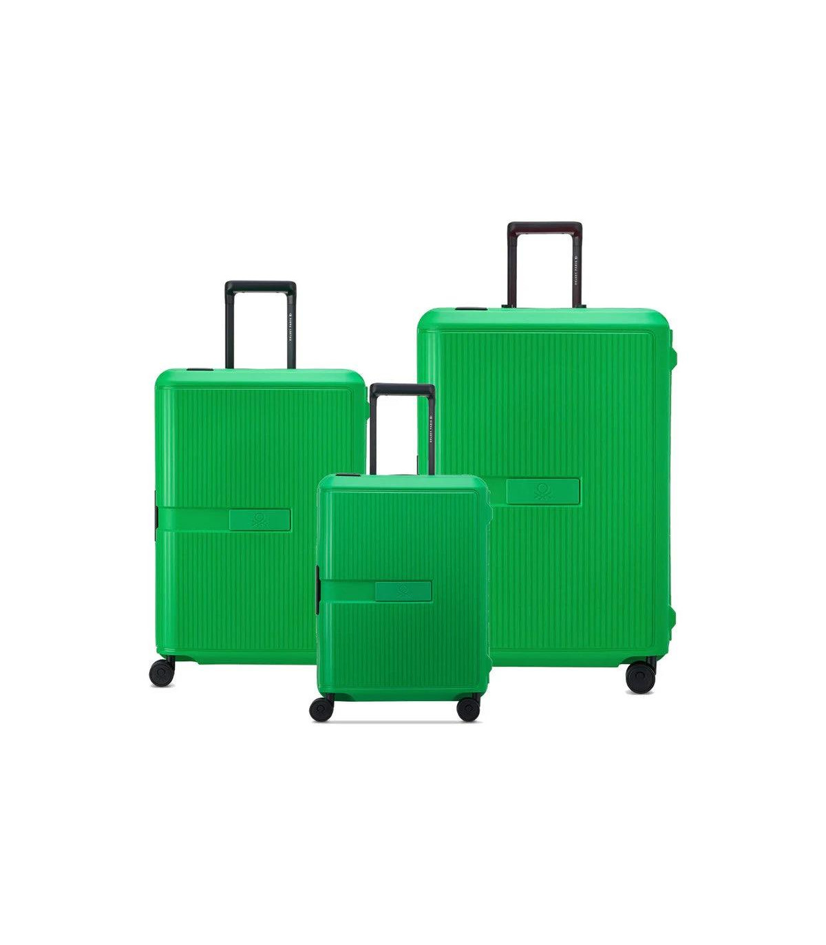 Set De 3 Valijas Color Block Hardside By Benetton - Verde
