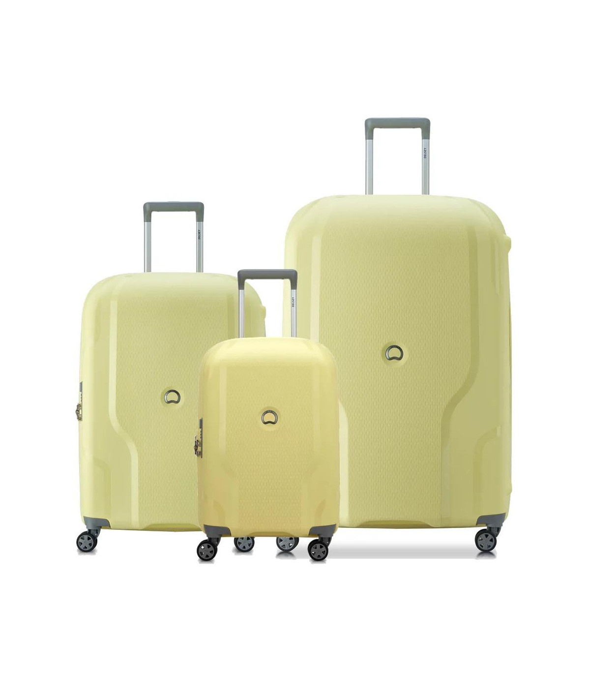 Set De 3 Valijas Expandibles Clavel - Amarillo Pálido