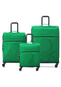 Set De 3 Valijas Expandibles Benetton Color Block By Delsey - Verde