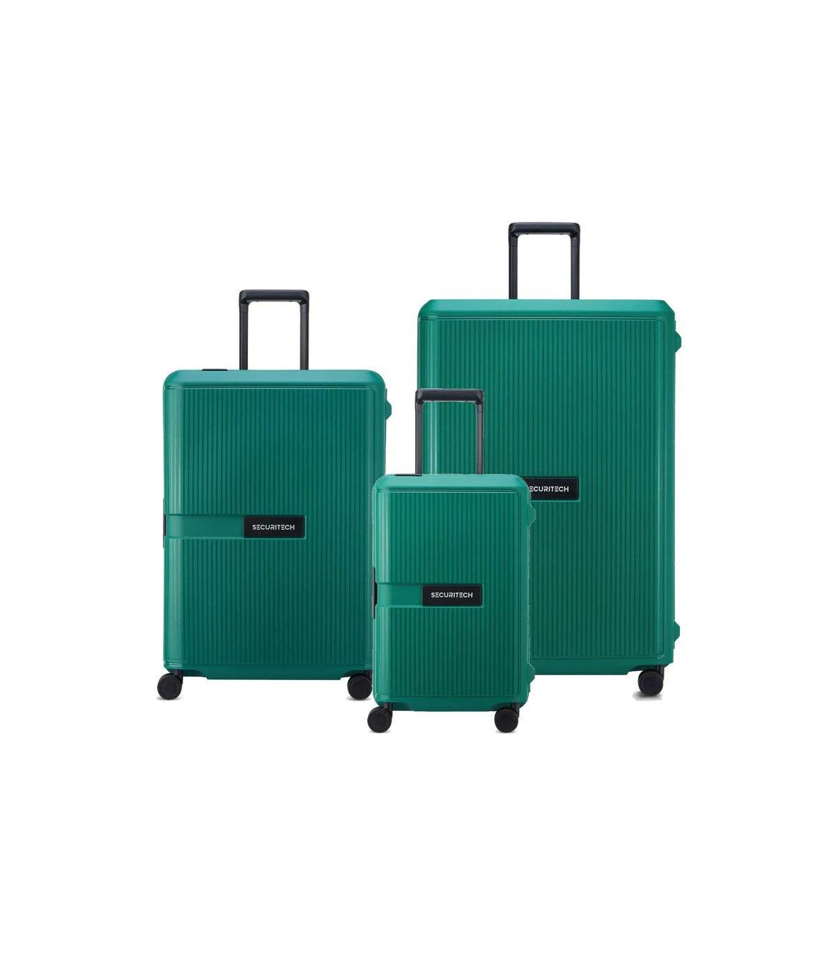 Set De 3 Valijas Securitech Stone By Delsey - Verde