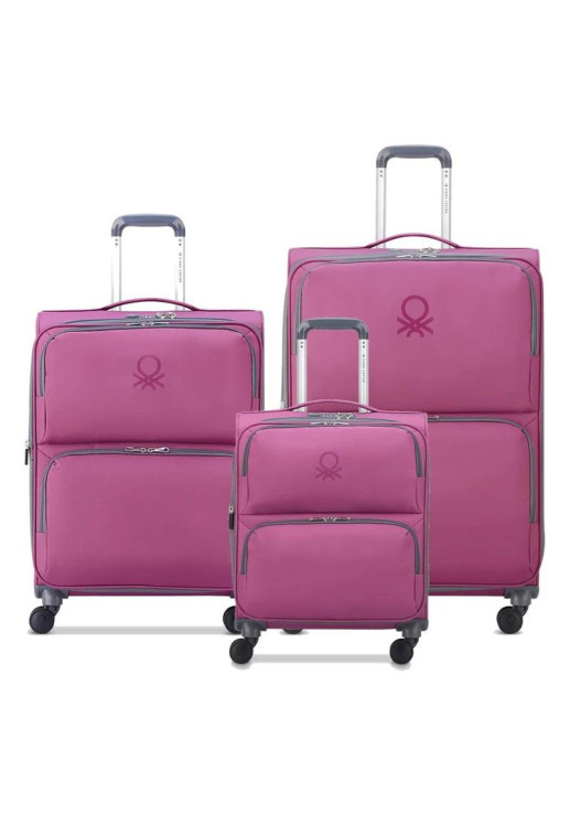 Set De 3 Valijas Expandibles Ucb Softside - Rosa
