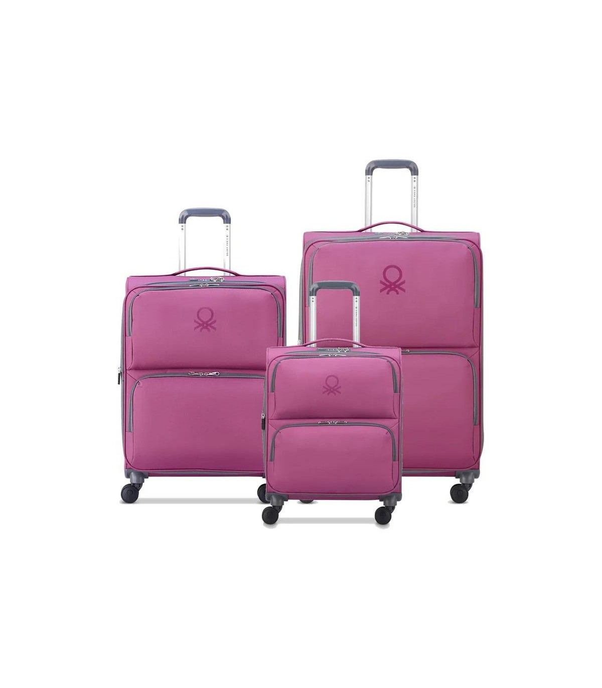 Set De 3 Valijas Expandibles Ucb Softside - Rosa