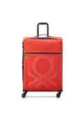 Valija Grande Expandible 77 Cm. Benetton Color Block By Delsey - Rojo