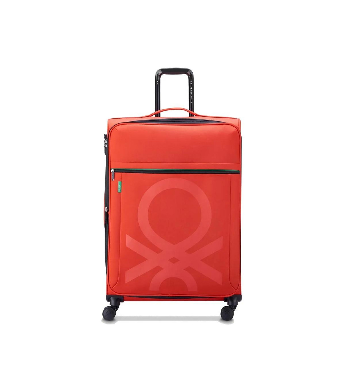 Valija Grande Expandible 77 Cm. Benetton Color Block By Delsey - Rojo