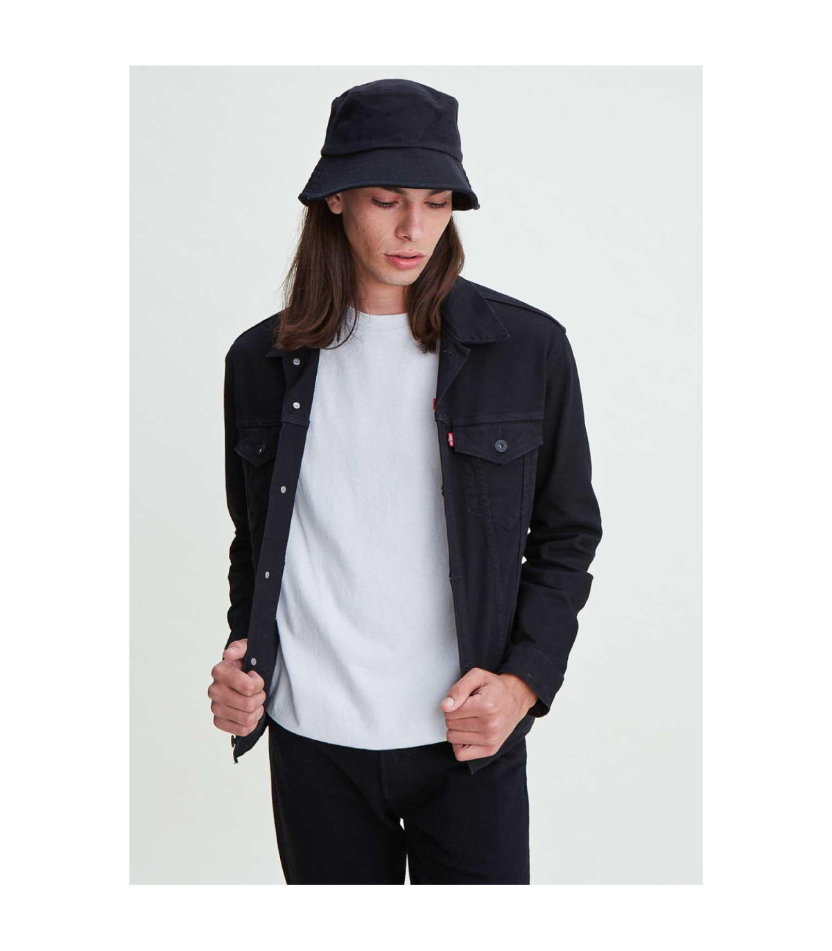The Trucker Jacket Black - Small