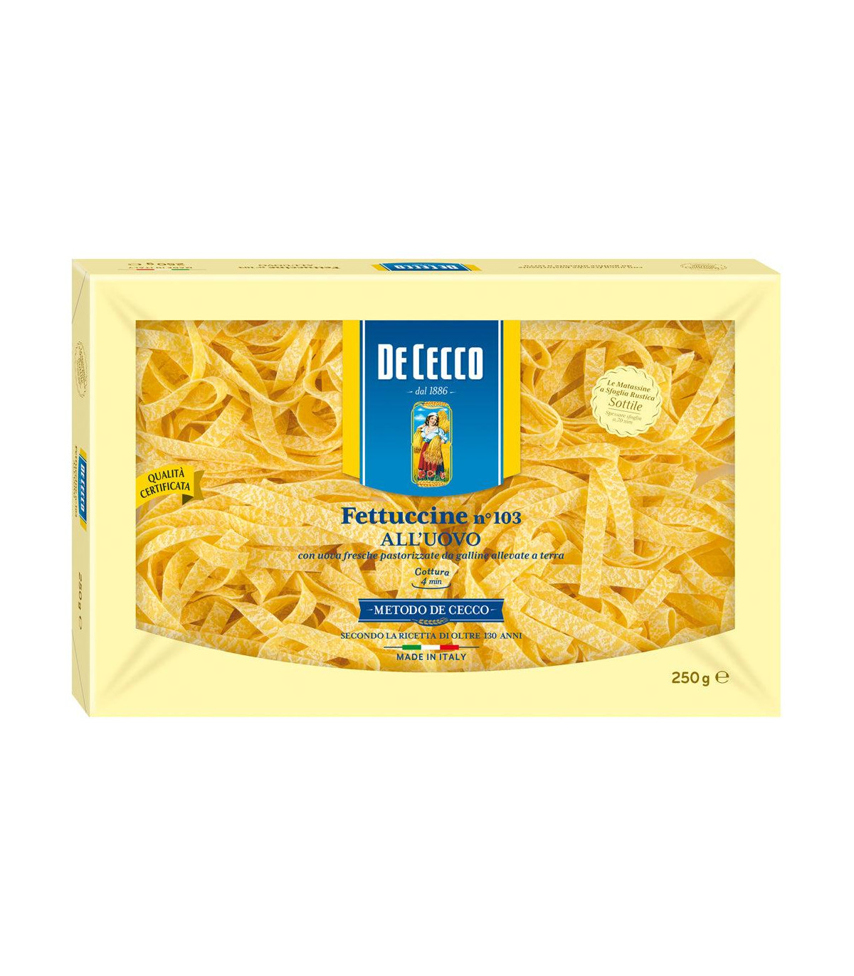 Fettuccine Matasse Al Huevo De Cecco 250 Gr.