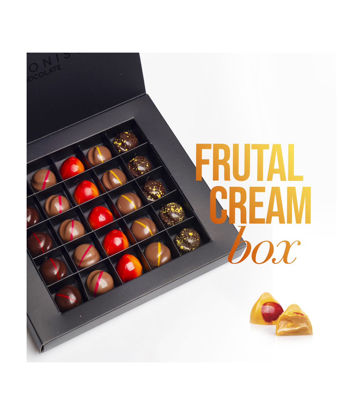 Black Frutal Cream Box Bombones De Chocolate Belga