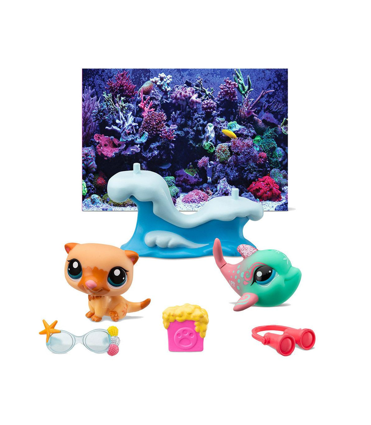 Littlest Pet Shop Caja X 2 Con Accesorios - Set En El Mar