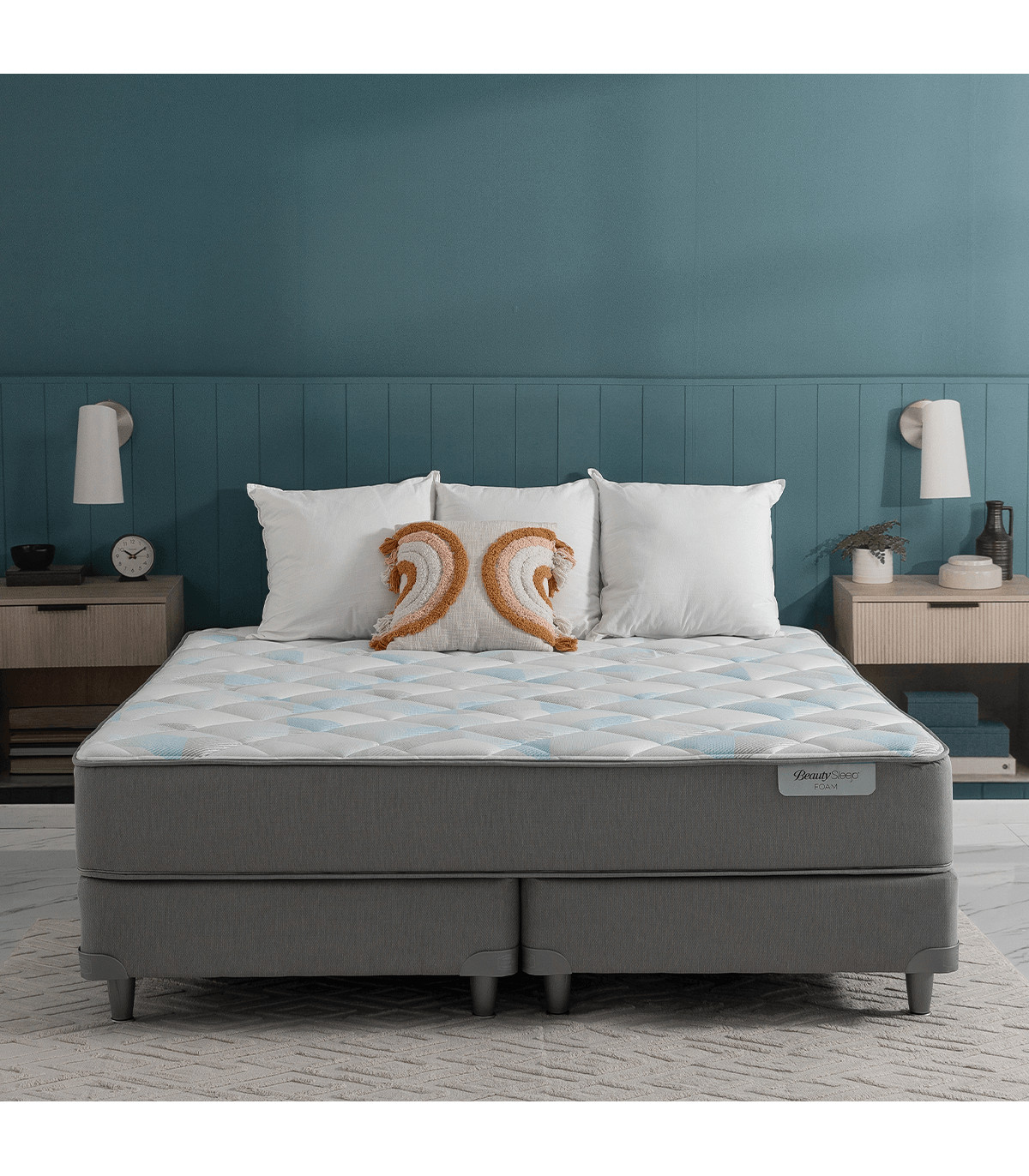 Colchón Y Sommier Simmons Beautysleep Foam King Size 200x200