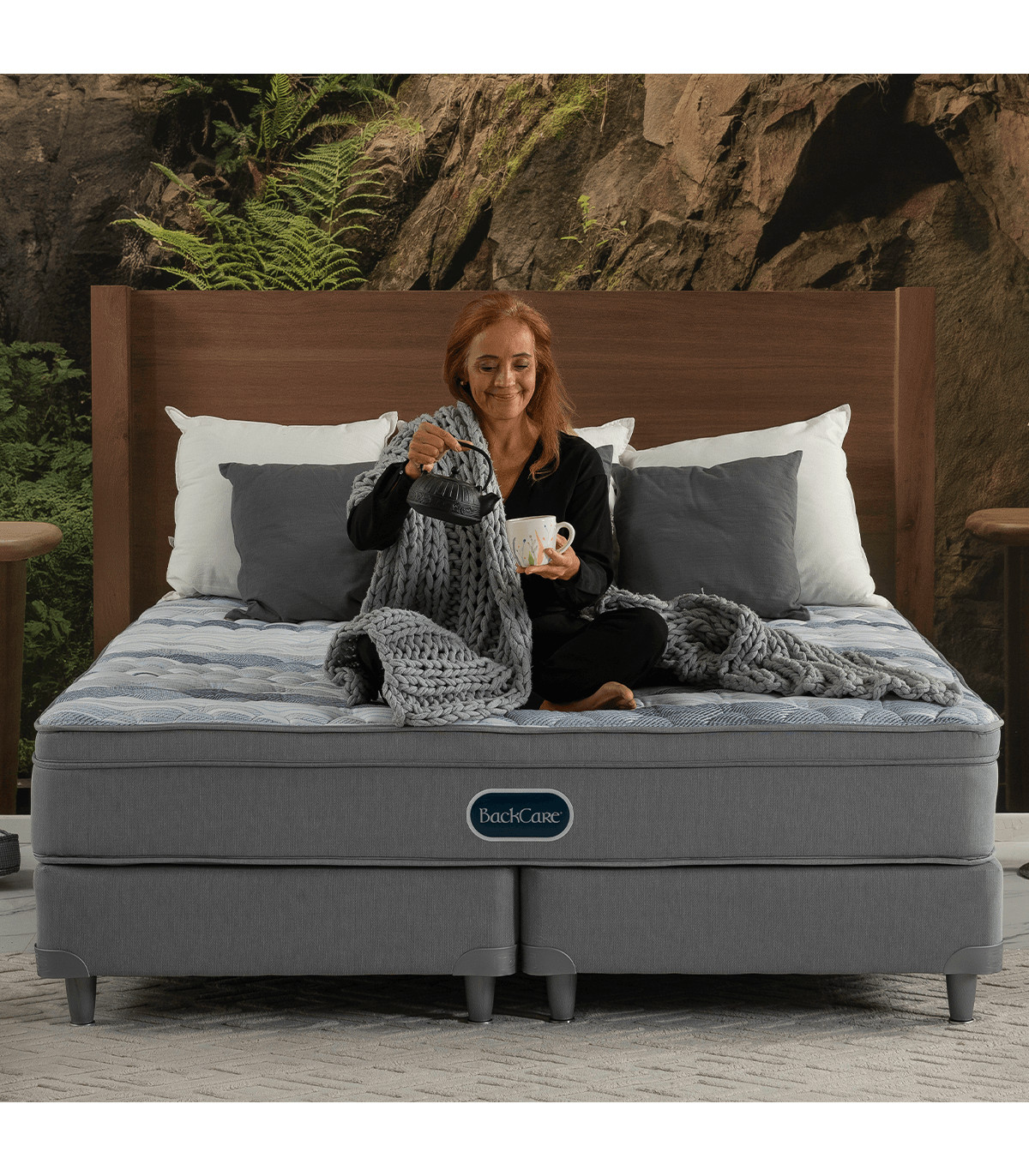 Colchón Y Sommier Simmons Backcare Queen Size 190x160
