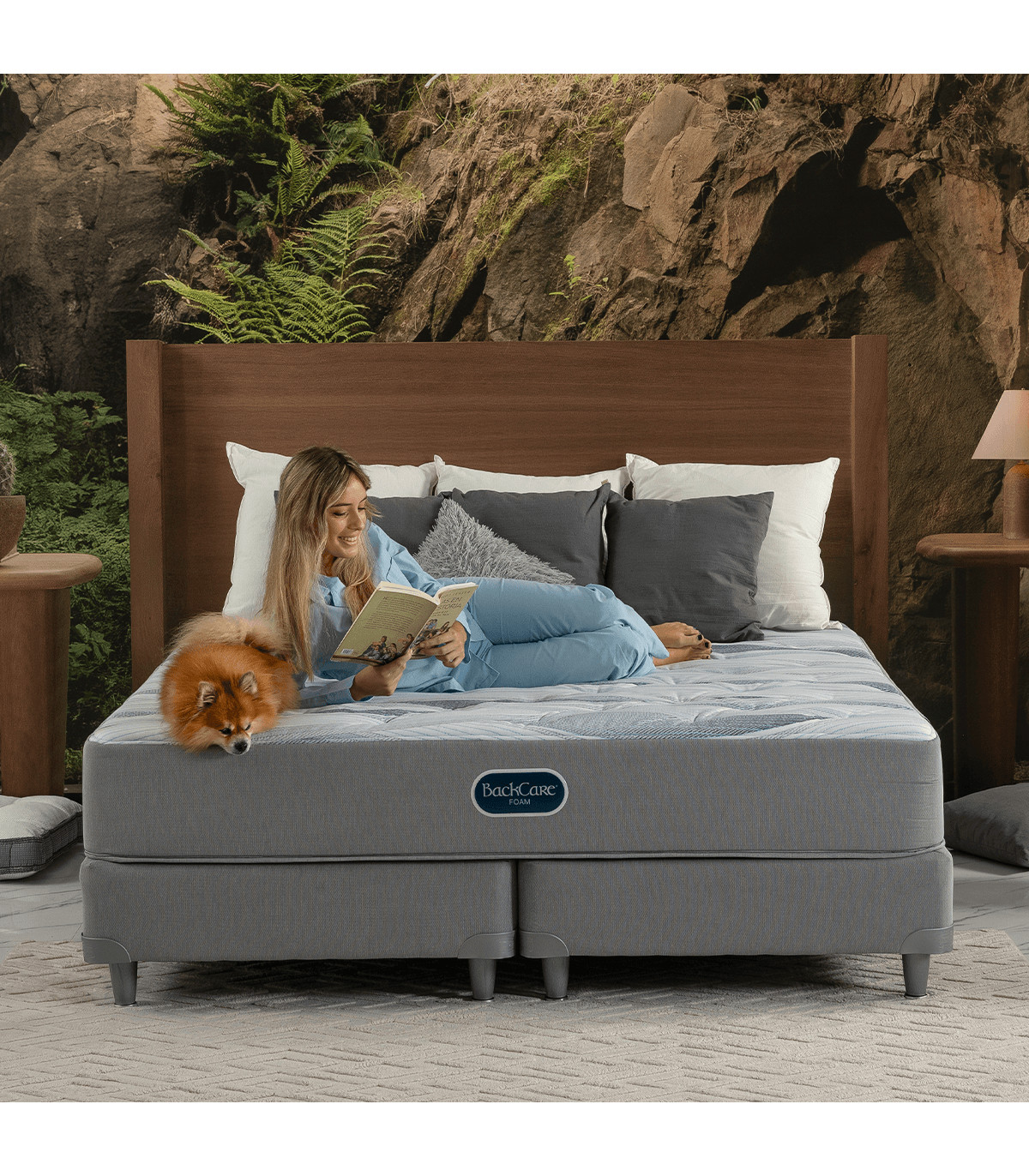 Colchón Y Sommier Simmons Backcare Foam Queen Size 190x160
