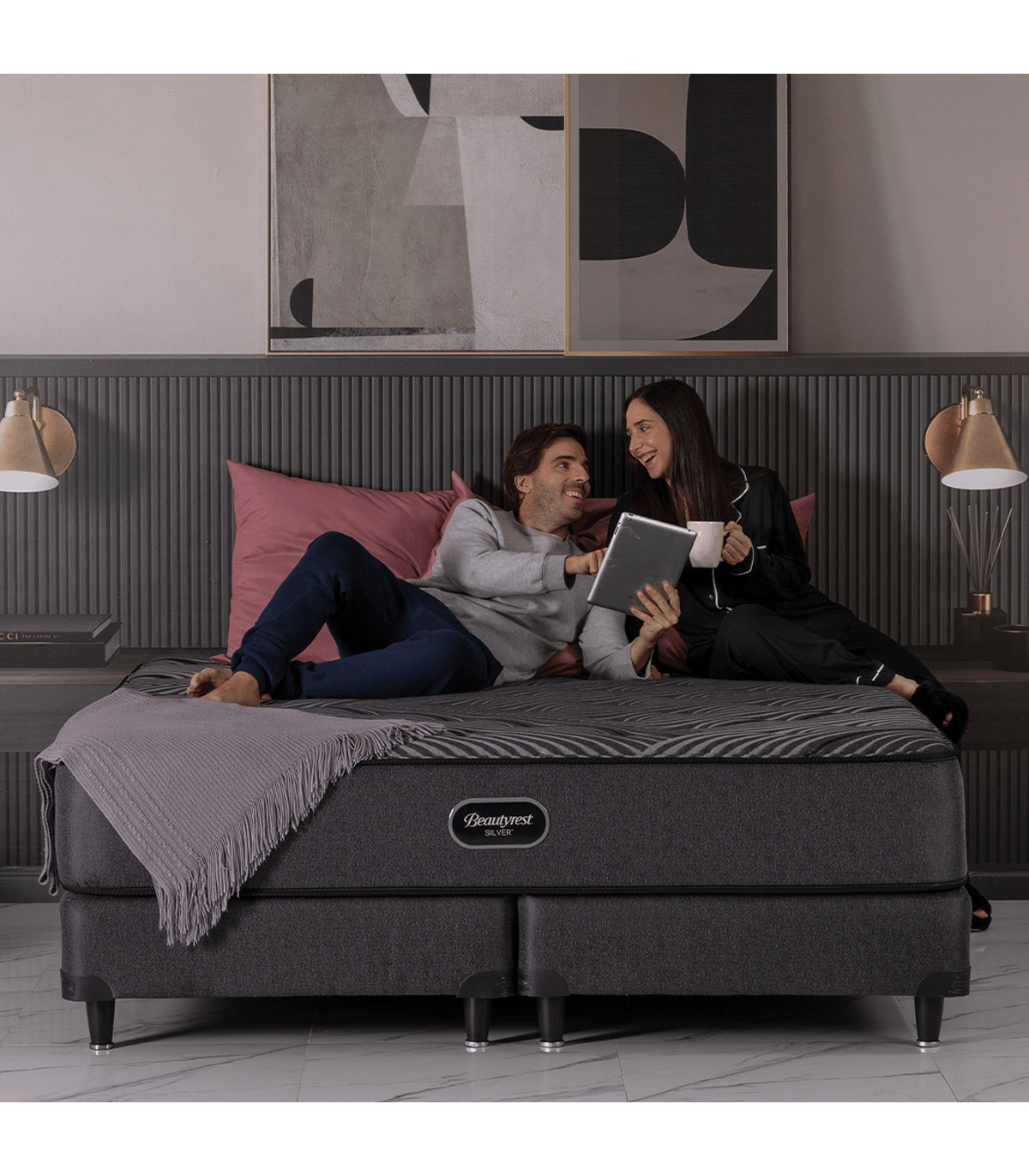Colchón Y Sommier Simmons Beautyrest Silver 2 Plazas 190x140
