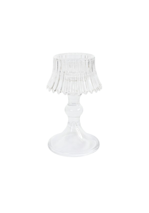 Candelabro French De Vidrio Estilo Francés