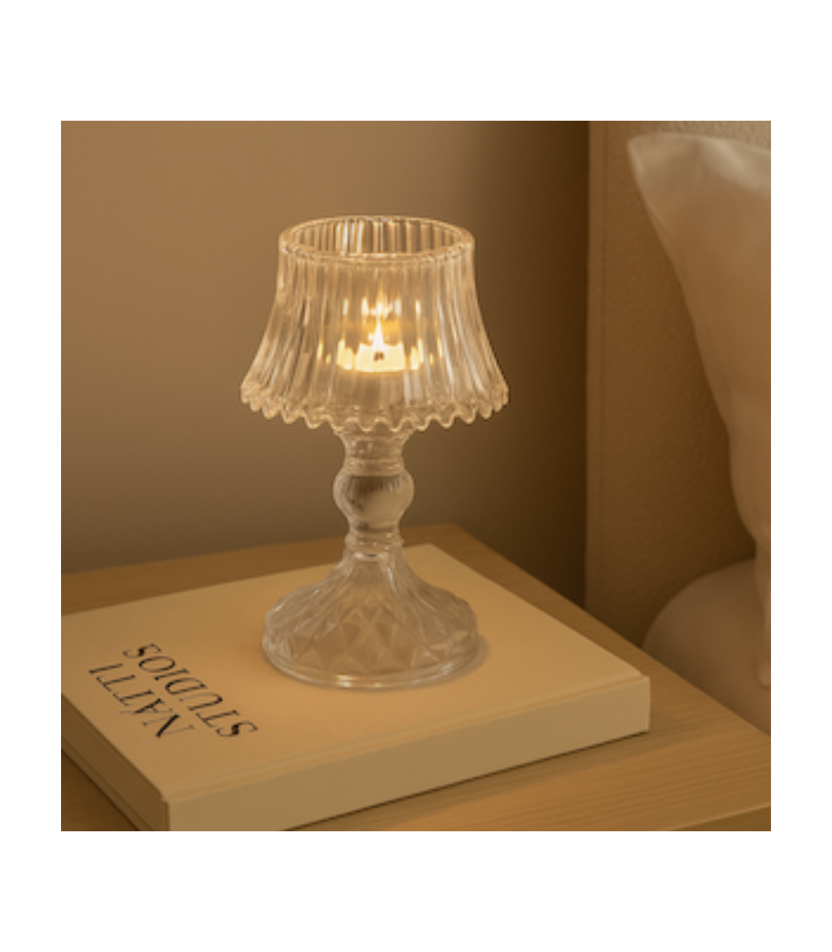 Candelabro French De Vidrio Estilo Francés